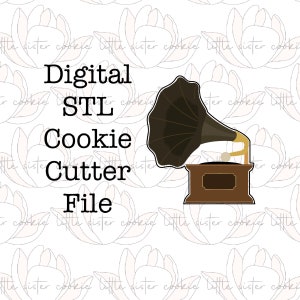 STL FILE ONLY Gramophone Cutter / Gramophone / Record Player / Valentine&#39;s