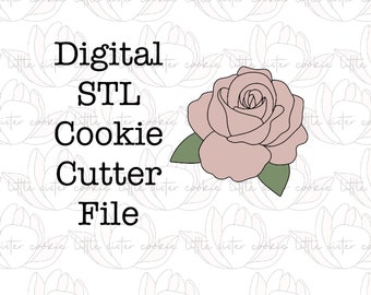 STL FILE ONLY Rose Cookie Cutter / san valentín 2021