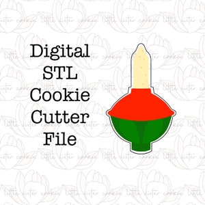 STL FILE ONLY Vintage Bubble christmas light cookie cutter