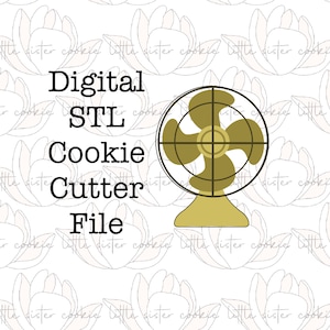STL FILE ONLY Retro inspired fan cookie cutter