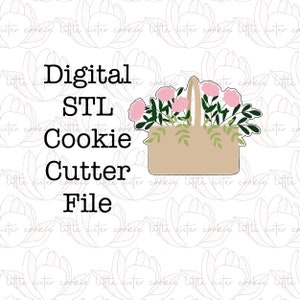 STL FILE ALLEEN Bloemenmand koekjessnijder