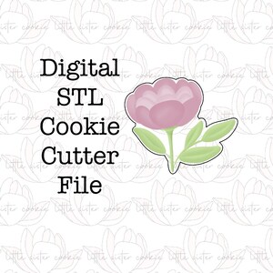 STL FILE ONLY Flower 3 Cookie Cutter