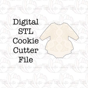 STL FILE ONLY Boho payton onesie cookie cutter