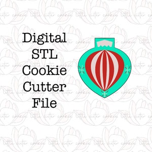 STL FILE ONLY Vintage ornament cookie cutter #1 / christmas
