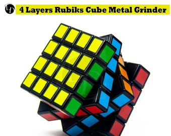 Rubiks Cube Tobacco Grinder 4 layers Herb Grinder Metal Zinc Alloy Magnetic Tobacco Herb Spice Smoke Crusher Hand Muller Gift Xmas Christmas