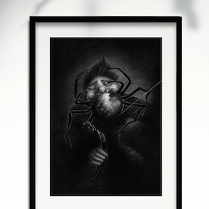 Illustration of a Spider - Horror - fine art print