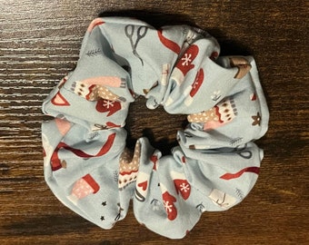 Light Blue Winter Scrunchie