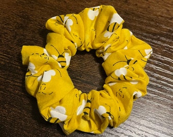 Yellow Bee Scrunchie