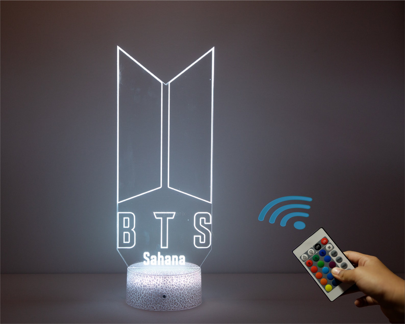 BTS KPOP Boy Band 3D LED Night Light Lamp Illusion Night Etsy