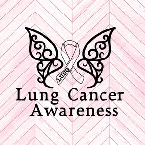 Lung Cancer Awareness Angel Wings SVG