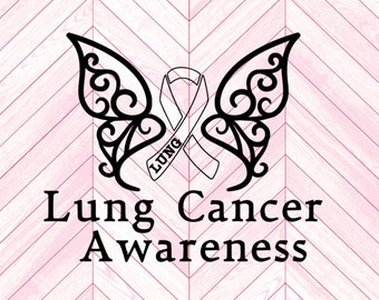 Concientización sobre el cáncer de pulmón Alas de ángel SVG