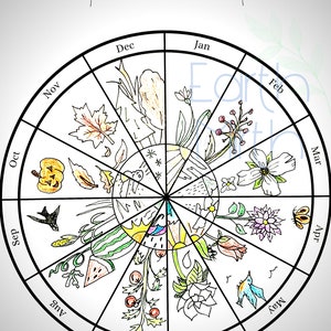 Phenology Wheel Template Phenology Wheel Activity Nature | Etsy