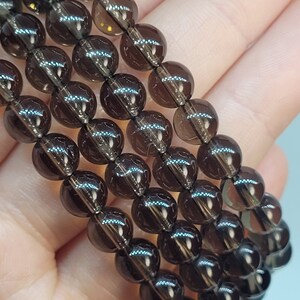8mm Smoky Quartz Handmade Bracelet: Calming Anxiety, Clearing Negativity, & Stabilizing