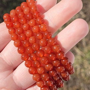 6mm Carnelian Handmade Bracelet: Vitality, Creativity & Passion