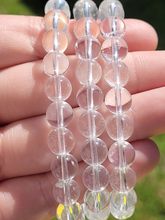 8mm Clear Quartz Crystal Bracelet AAA Quality & Handmade by Etsy