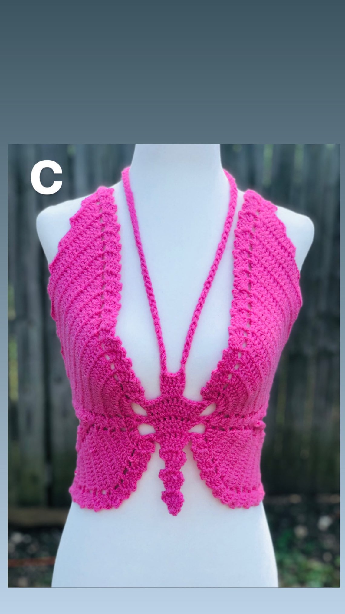 Butterfly Crochet Top | Etsy