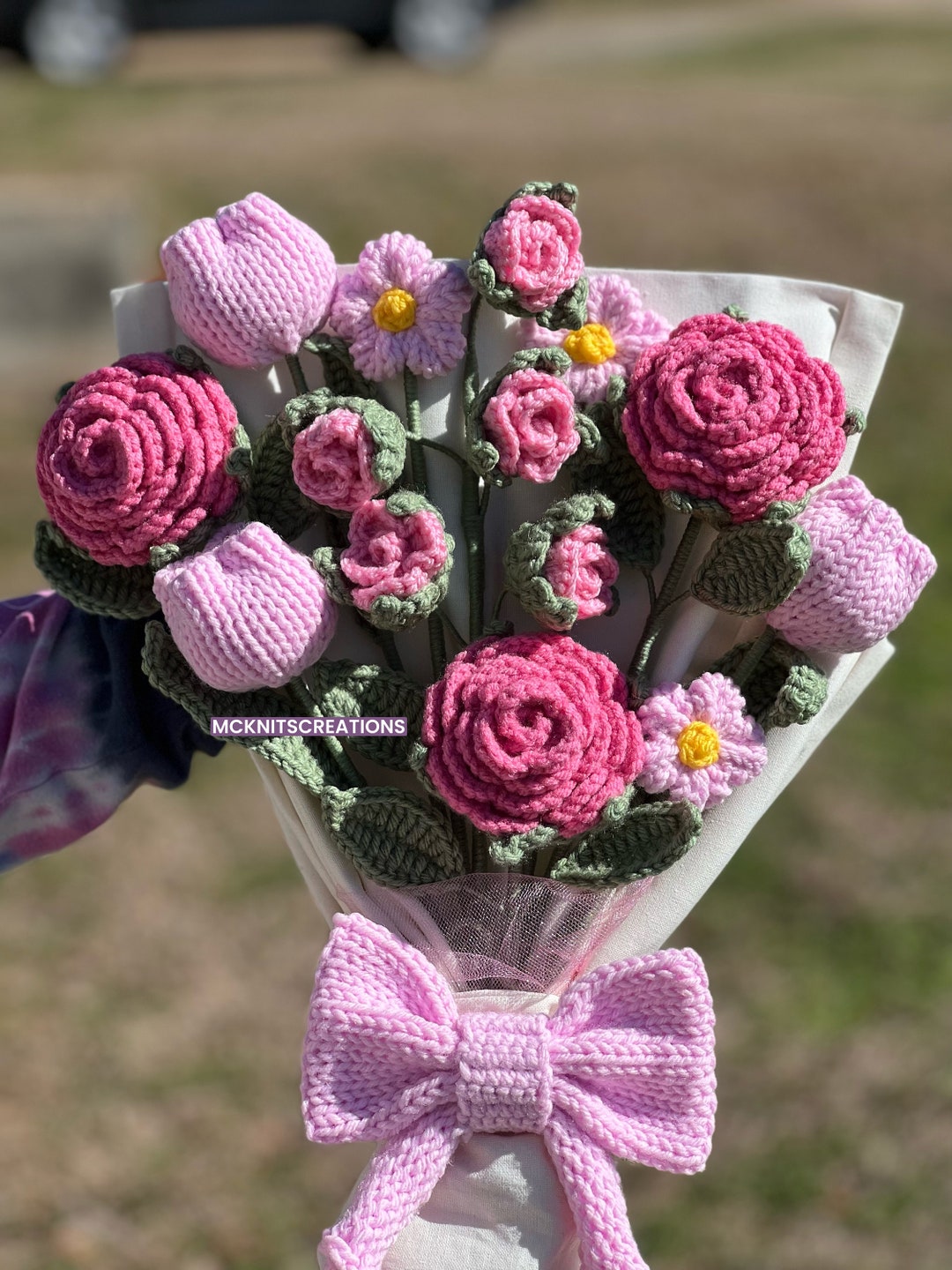 Mixed Crochet Flower Bouquet, Valentines Day Gifts,handmade Bouquet