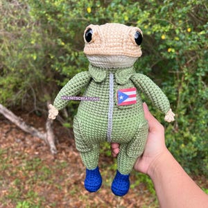 Sapito Concho Amigurumi,Bad Bunny Crochet,Concho Crochet Frog,Crochet Sapito Concho,Ideas de regalos.