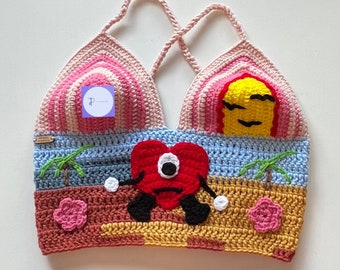Un Verano Sin ti Crochet Top with mix colors/for women