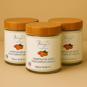 Whipped Shea Butter Bundle – 100% Raw & Natural – Body and Hair Care – Handmade – 2 or 3 Jars – 200 ml or 500 ml