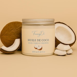 Virgin Coconut Oil 100% Pure – Skin & Hair Hydration – Cold-Pressed – Natural Handmade Care – From Ivory Coast