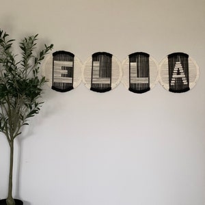 Personalized Full Name Wall Hangings / the Original / Letter Hanging / Nursery Decor / Macraweave / Customizable / Kids Room Ideas /