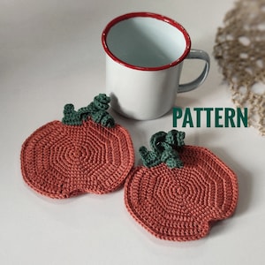 Pumpkin Halloween crochet pattern Pumpkin crochet coaster pattern, fall crochet pattern, crochet pattern for beginner, easy crochet pattern
