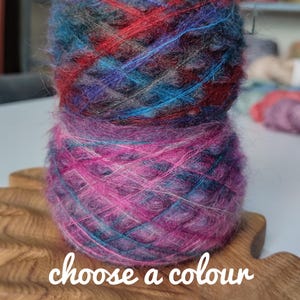 Color Pop Silk Mohair Yarn 100g Fluffy Yarn for Statement Knitwear & Bold Crochet Projects – Indie Luxury Fiber for Trendy Layering