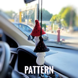 HALLOWEEN crochet PATTERN, MUSHROOM amigurumi crochet pattern, Easy crochet Pattern, Car hanging pattern, Fall halloween party decoration