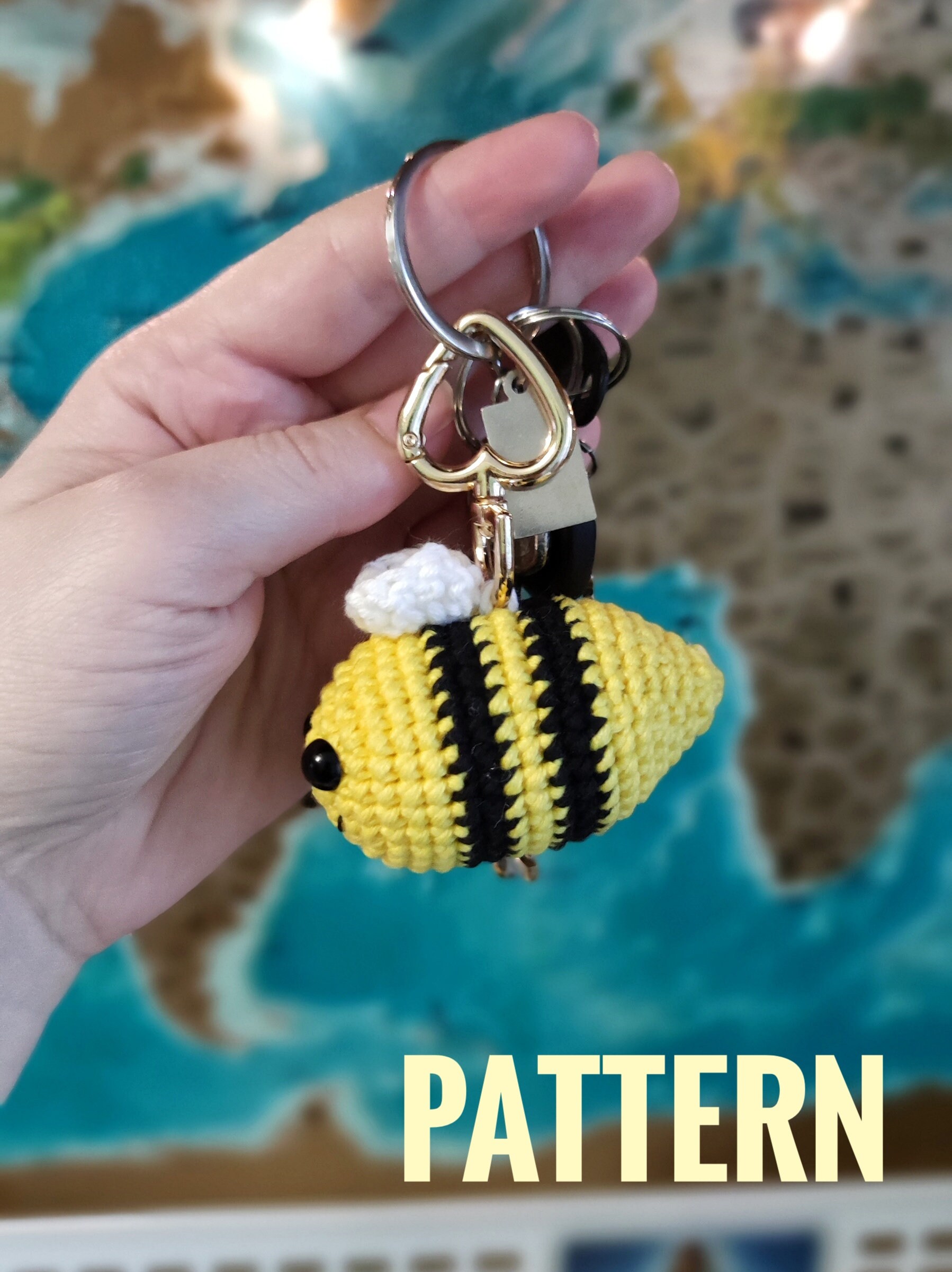 BEE Crochet PATTERN Easy Crochet Pattern Key Chain Crochet Etsy
