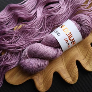 Thick Linen Yarn 100g / 250m – Hand-Dyed | Perfect for Summer Knits | Sustainable Fiber for Breathable Crochet and Knitting Projects