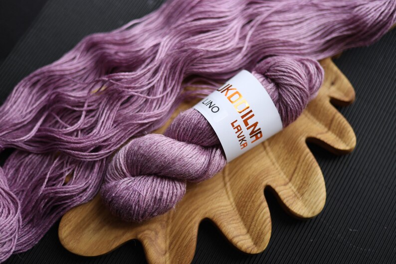 Thick Linen Yarn 100g / 250m – Hand-Dyed | Perfect for Summer Knits | Sustainable Fiber for Breathable Crochet and Knitting Projects