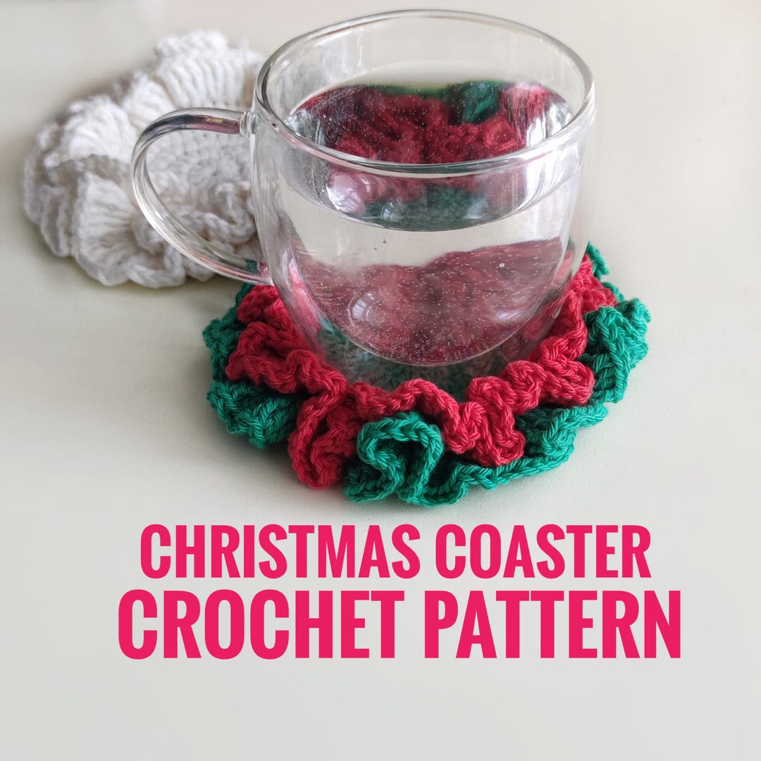 Christmas Coaster Pattern, Easy Crochet Holiday Gift Idea, Winter Xmas ...