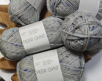 Peer Gynt Tweed Sandnes Garn, Norwegian wool yarn, 50g-91m,  Worsted Weight yarn
