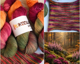 Sock Yarn, Hand dyed Variegated yarn, Fingering Weight wool, 4 ply