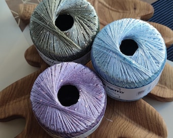Lana Gatto Paillettes, sequin yarn, sparkle yarn, Shimmering yarn, shiny yarn, Decorative tiny sequins for knitting, accessory yarn for trim