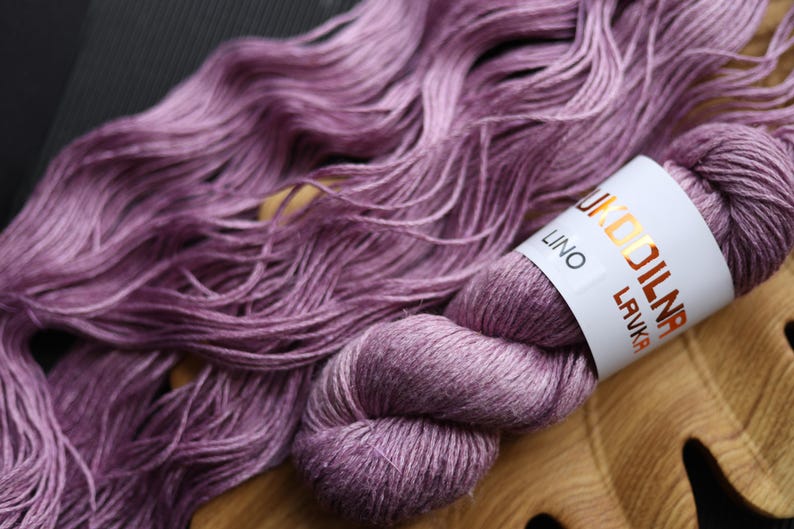 Thick Linen Yarn 100g / 250m – Hand-Dyed | Perfect for Summer Knits | Sustainable Fiber for Breathable Crochet and Knitting Projects
