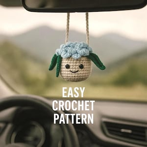 Car Charm Crochet Pattern: Easy Kawaii DIY Rearview Mirror Accessory (PDF Pattern