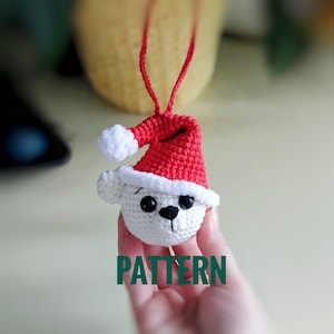 Polar bear crochet pattern, Christmas tree ornament PDF, DIY Christmas Decor, Easy Crochet Gift Idea, Winter Friendly amigurumi toy