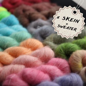 Hand Dyed Mohair Silk Yarn 100g | 70% Mohair 30 Silk | Lace Weight Luxury Yarn | Soft Pastel Yarn | Knitting Crochet | Superkid Mohair