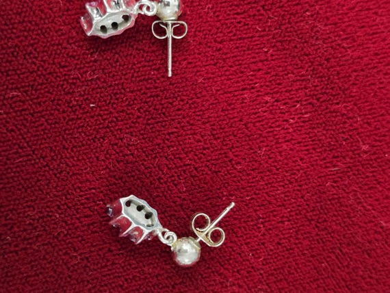 14K Solid Gold Ruby Heart Necklace and Earrings S… - image 9