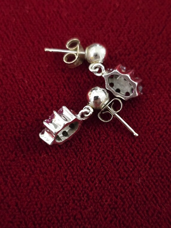 14K Solid Gold Ruby Heart Necklace and Earrings S… - image 10