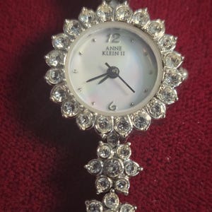 Vintage Timeless Classic Old Money Anne Klein Rhinestones & Two Tone Metal Watch Anne Klein Watch Two Tone MOP Diamond Ladies Watch - Etsy main image 3