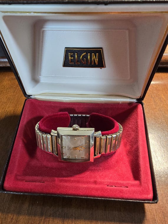 Vintage Elgin Shockmaster Rectangular Watch | Ori… - image 2