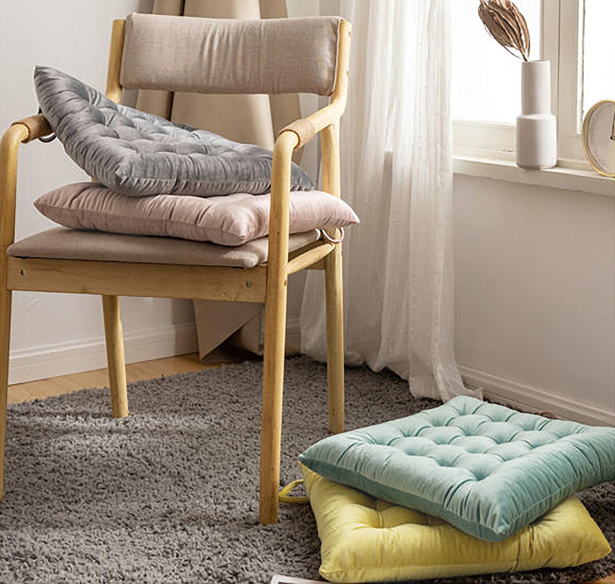 Velvet Square Chair Cushion Velvet seat cushion Velvet Etsy