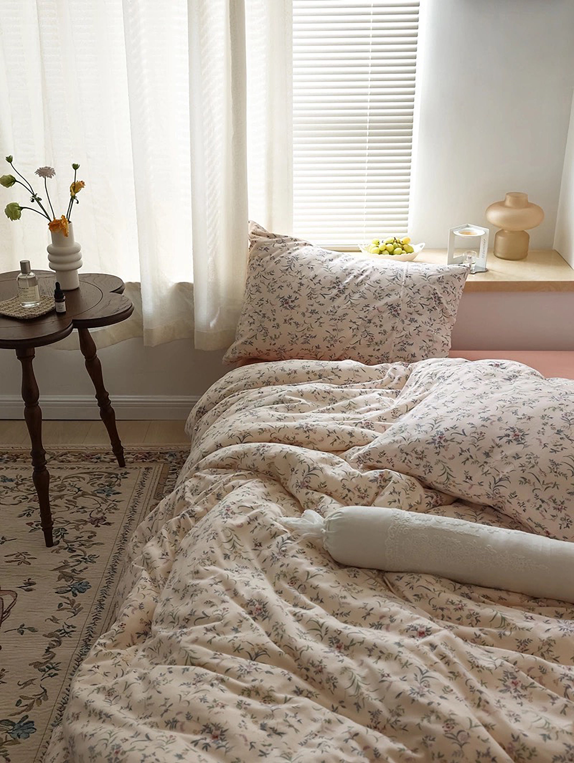 Rustic Floral Duvet Cover Set French Cottage Style Bedding Etsy