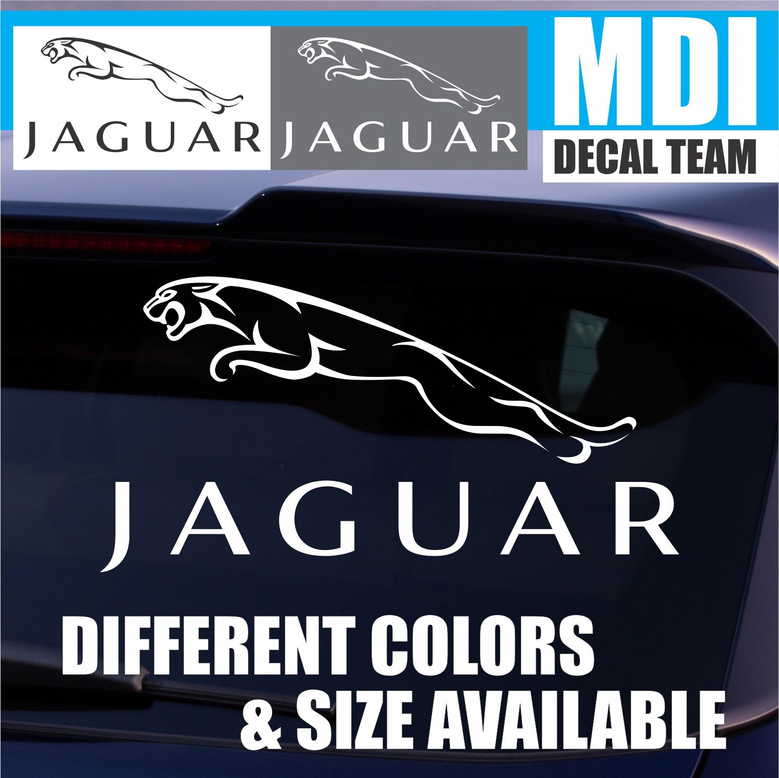 Jaguar Decal Emblem Logo Windshield Vinyl Sticker Graphic Xj Etsy UK