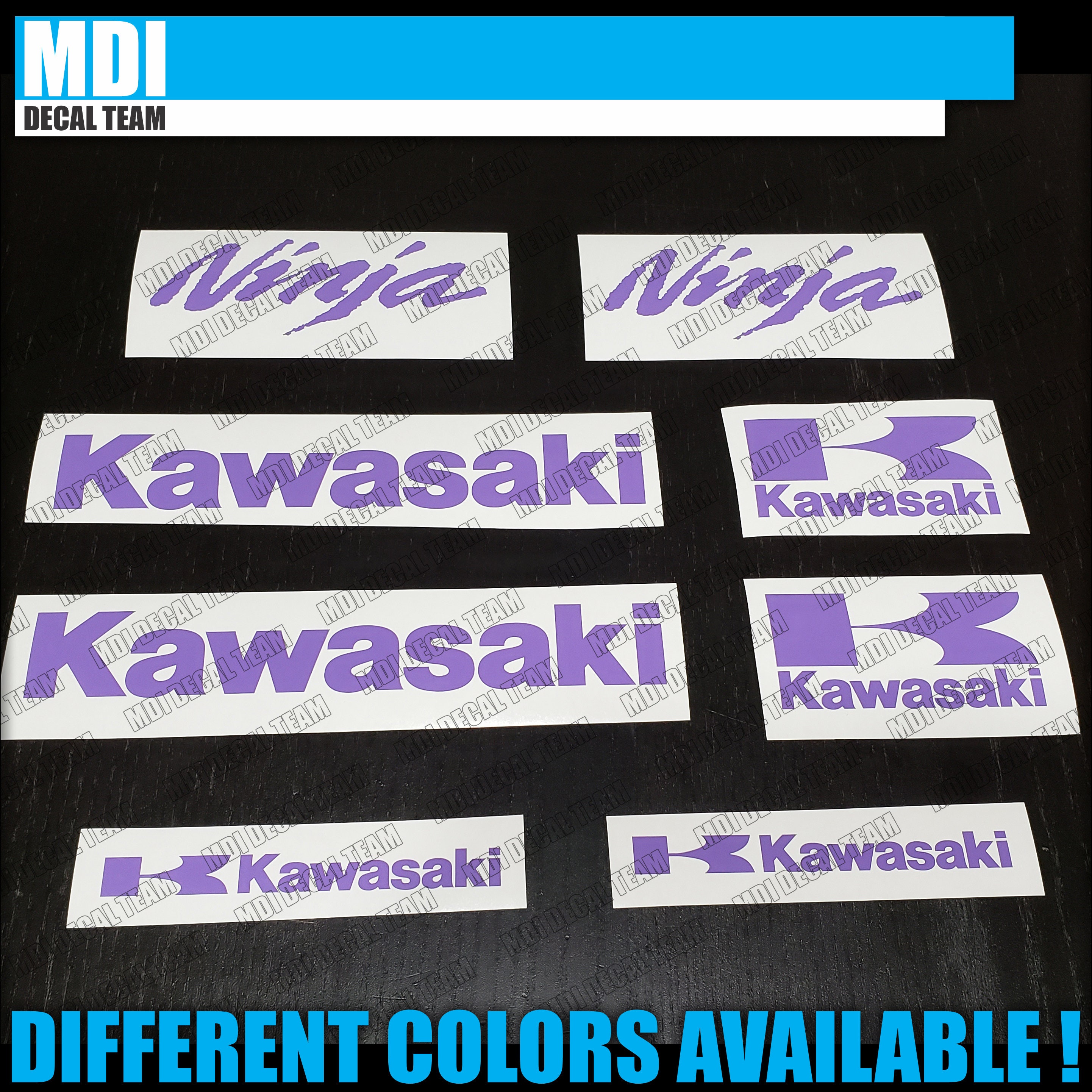 KAWASAKI Ninja Universal Decal Set of decals Sticker KX ZX Z Etsy