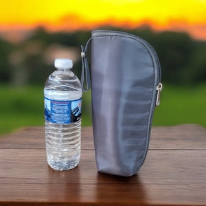 Bolsa aislada para botella de agua, soporte para bebidas con cremallera de 20 oz, enfriador térmico para biberones, portabotellas para senderismo, gimnasio, viajes, escuela