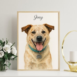 Custom Digital Art Portrait | Pet Portrait |Printable Wall Decor | Unique Personalized Art | Personalized Pet Gift